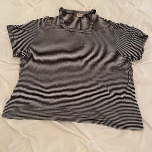 Black and White Striped Top